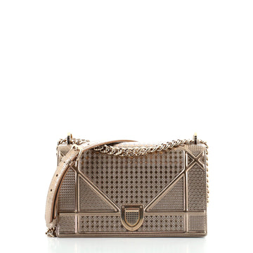 Christian Dior Diorama Flap Bag Cannage Embossed Calfskin Medium