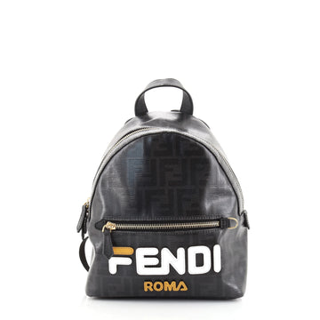 Fendi Mania Logo Backpack Zucca Coated Canvas Mini