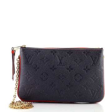 Louis Vuitton Double Zip Pochette Monogram Empreinte Leather