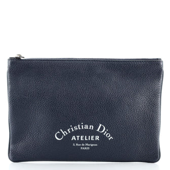 Christian Dior Zip Pouch Leather Small