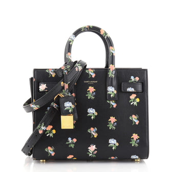 Saint Laurent Sac de Jour Bag Printed Leather Nano