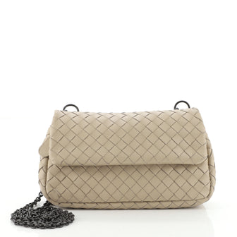 Bottega Veneta Expandable Chain Crossbody Bag Intrecciato Nappa Small