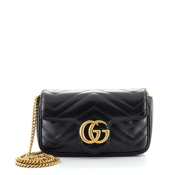 Gucci GG Marmont Flap Bag Matelasse Leather Super Mini