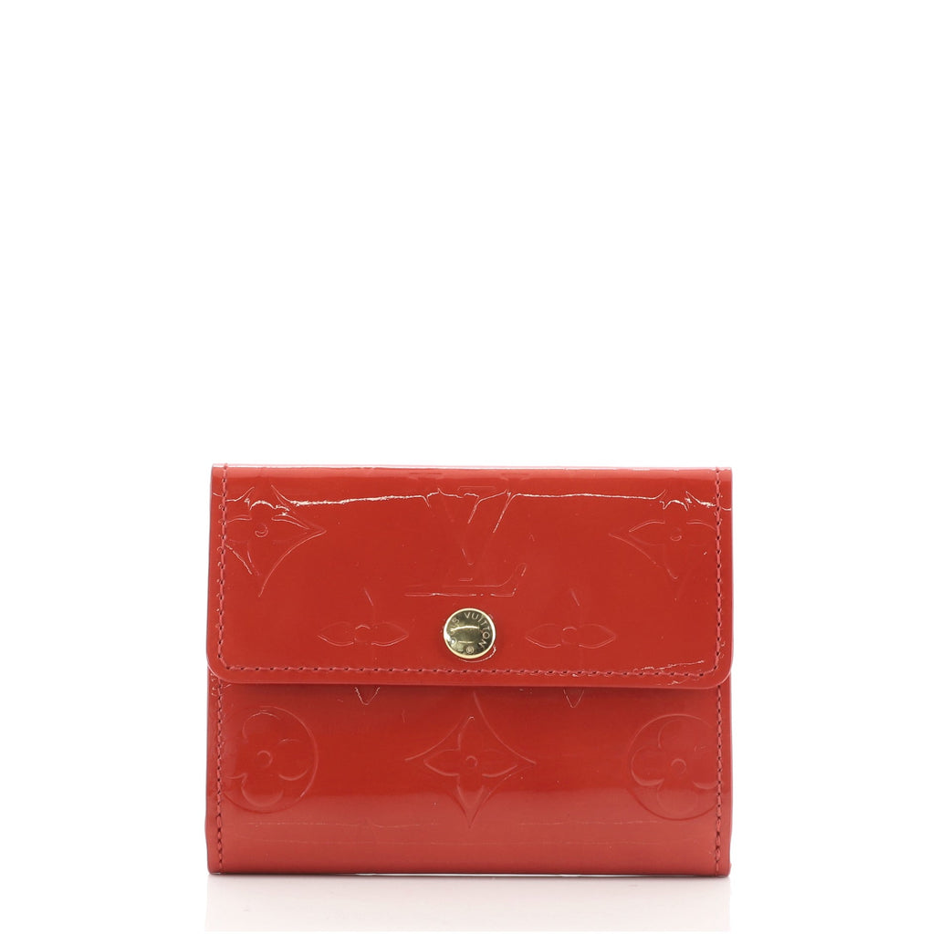 Louis Vuitton Red Monogram Vernis Elise Wallet Louis Vuitton