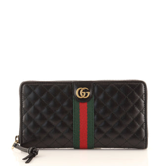 Gucci Trapuntata Zip Around Wallet Quilted Leather