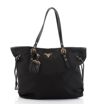 Prada Belted Tote Tessuto and Saffiano Leather Medium