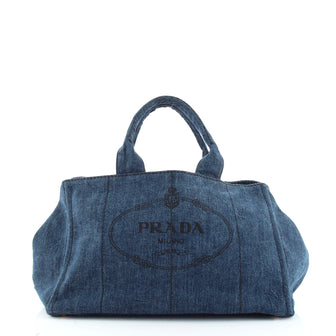 Prada Canapa Tote Denim Large