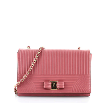 Salvatore Ferragamo Ginny Crossbody Bag Mixed Quilt Leather Medium