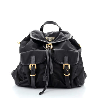 Prada Double Front Pocket Backpack Tessuto Medium