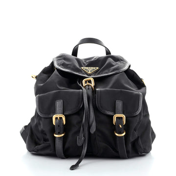 Prada Double Front Pocket Backpack Tessuto Medium