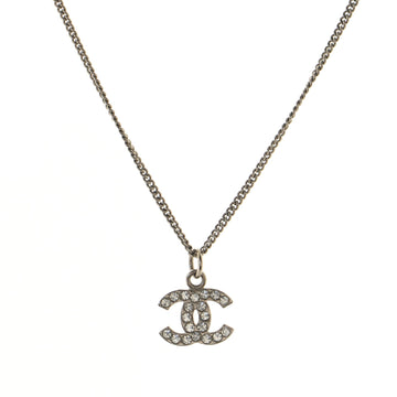 Chanel CC Long Pendant Necklace Crystal Embellished Metal