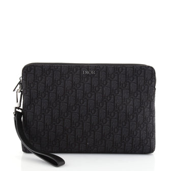 Christian Dior Wristlet Clutch Oblique Jacqurd