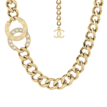 Chanel Pharrell CC Chain Necklace Metal with Crystals