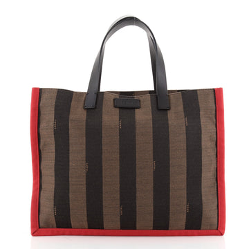 Fendi Pequin Shopping Tote Canvas Medium
