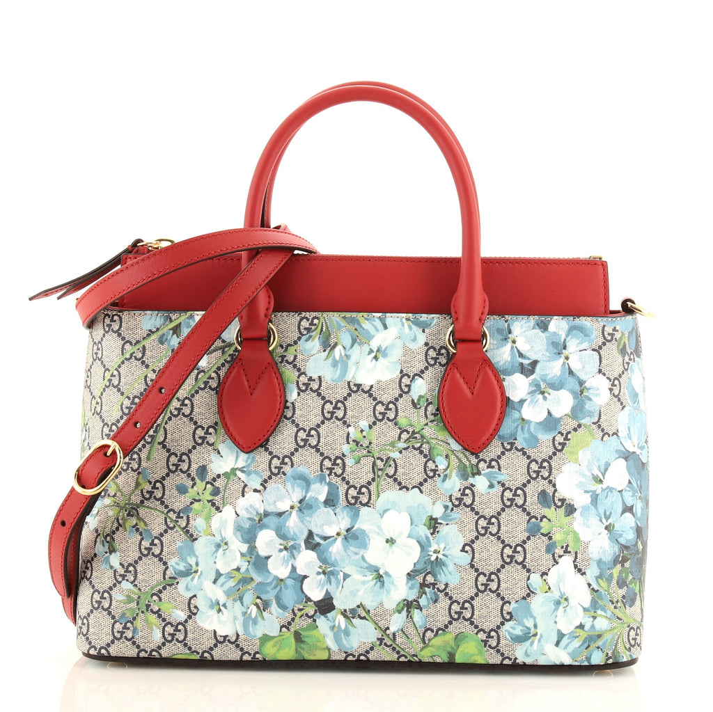 GUCCI バッグ Gucci Linea A Convertible Tote Blooms Print GG Coated Canvas Small