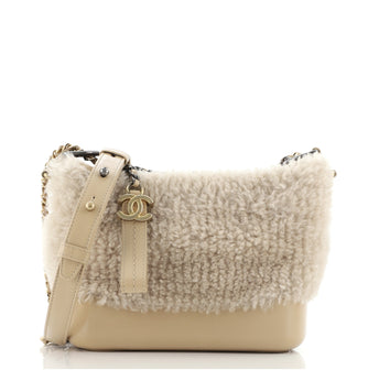 Chanel Gabrielle Hobo Shearling and Leather Small
