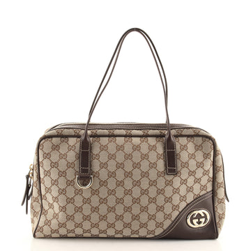 Gucci New Britt Boston Bag GG Canvas Medium