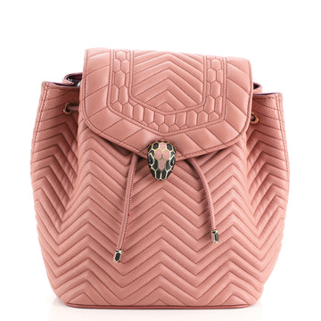 Bvlgari Serpenti Forever Backpack Quilted Leather Medium