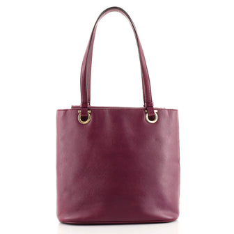 Salvatore Ferragamo Gancini Tote Saffiano Leather Medium