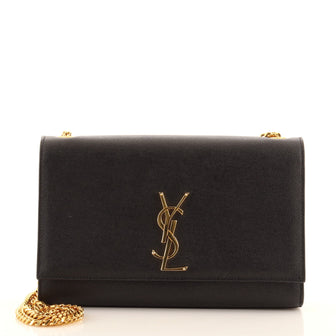 Saint Laurent Classic Monogram Crossbody Bag Grainy Leather Medium