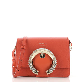 Jimmy Choo Madeline Shoulder Bag Leather with Crystals Small