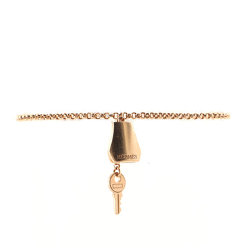 Hermes Kelly Clochette Chain Bracelet 18K Rose Gold Small