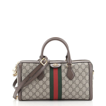 Gucci Ophidia Boston Bag GG Coated Canvas Medium