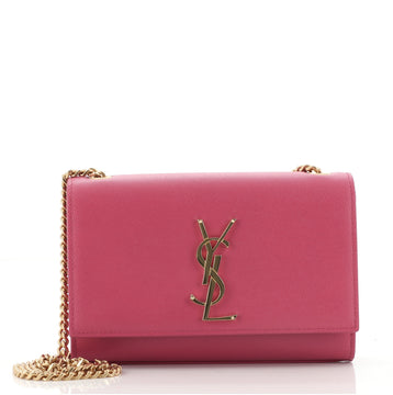 Saint Laurent Classic Monogram Crossbody Bag Grainy Leather Small
