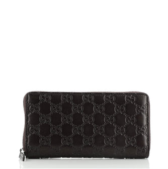 Gucci Signature Zip Around Wallet Guccissima Leather
