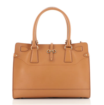Salvatore Ferragamo Briana Tote Saffiano Leather Small