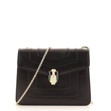 Bvlgari Serpenti Forever Square Shoulder Bag Leather Small