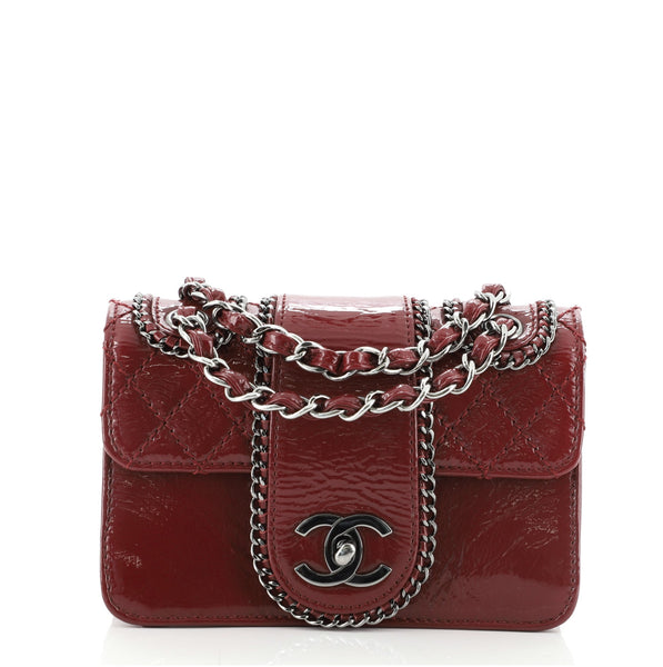 Madison Flap Bag Quilted Patent Small