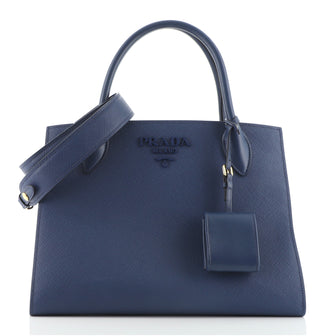 Prada Monochrome Tote Saffiano with City Calf Medium