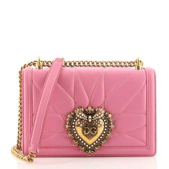 Dolce & Gabbana Devotion Crossbody Bag Quilted Leather Medium