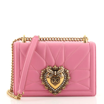 Dolce & Gabbana Devotion Crossbody Bag Quilted Leather Medium