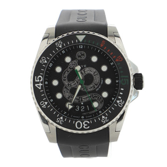 Gucci Snake Dive Quartz Watch Stainless Steel and Rubber 40