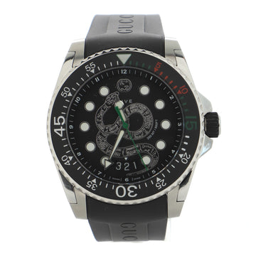 Gucci Snake Dive Quartz Watch Stainless Steel and Rubber 40