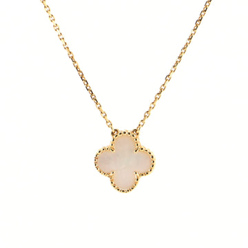 Van Cleef & Arpels Vintage Alhambra Pendant Necklace 18K Yellow Gold and Mother of Pearl