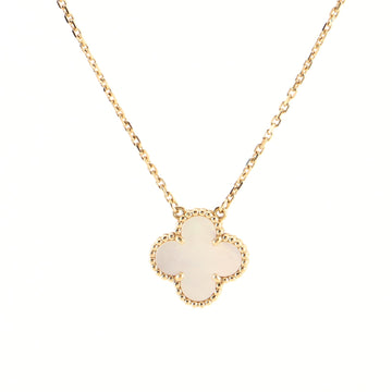 Van Cleef & Arpels Vintage Alhambra Pendant Necklace 18K Yellow Gold and Mother of Pearl