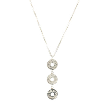 Tiffany & Co. 1837 Circle Triple Drop Pendant Necklace Sterling Silver