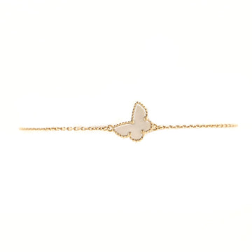 Van Cleef & Arpels Sweet Alhambra Butterfly Bracelet 18K Yellow Gold and Mother of Pearl
