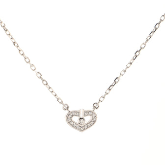 Cartier C Heart de Cartier Pendant Necklace 18K White Gold with Diamonds
