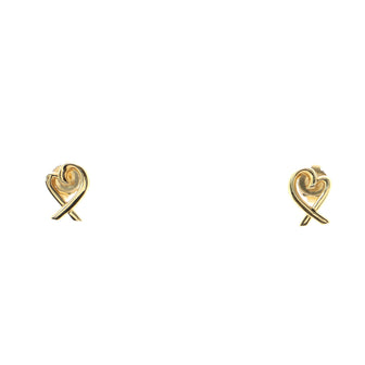 Tiffany & Co. Paloma Picasso Loving Heart Pendant Necklace Earrings 18K Yellow Gold