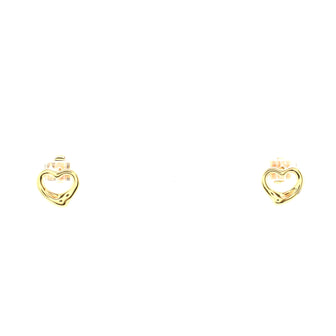 Tiffany & Co. Elsa Peretti Open Heart Earrings 18K Yellow Gold