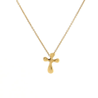 Tiffany & Co. Elsa Peretti Cross Pendant Necklace 18K Yellow Gold
