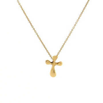Tiffany & Co. Elsa Peretti Cross Pendant Necklace 18K Yellow Gold