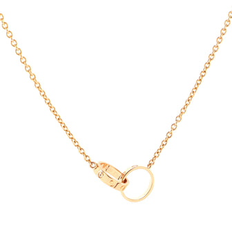 Cartier Love Interlocking Necklace 18K Rose Gold