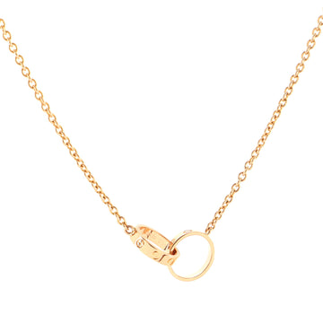 Cartier Love Interlocking Necklace 18K Rose Gold