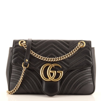 Gucci GG Marmont Flap Bag Matelasse Leather Medium