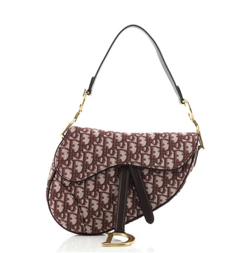 Christian Dior Saddle Handbag Oblique Canvas Medium